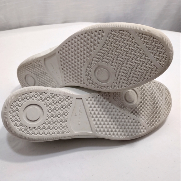 Zara Mens Classic White Faux Leather Sneakers - Picture 10 of 12